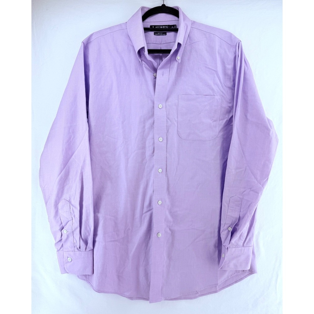 Lauren Ralph Lauren‎ Black Label Slim Fit Stretch Dress Shirt Lavender 16 34/35